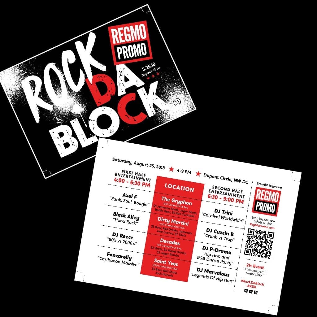momofishe's tweet image. Rock Da Block Bar Crawl
This Saturday!!
8 parties in 5 hours!!!
rockdablock.eventbrite.com  
4pm to 6:30
@AxelFParty @WeAreBlackAlley  @djreece @Fonzarelly1 
6:30 to 9
@DJTrini202 @DJCuzzinB @djpdrama @DJMarvalous
brought to you by:
@1920dc #RegMoPromo #RegMo #RockDaBlock #RDB