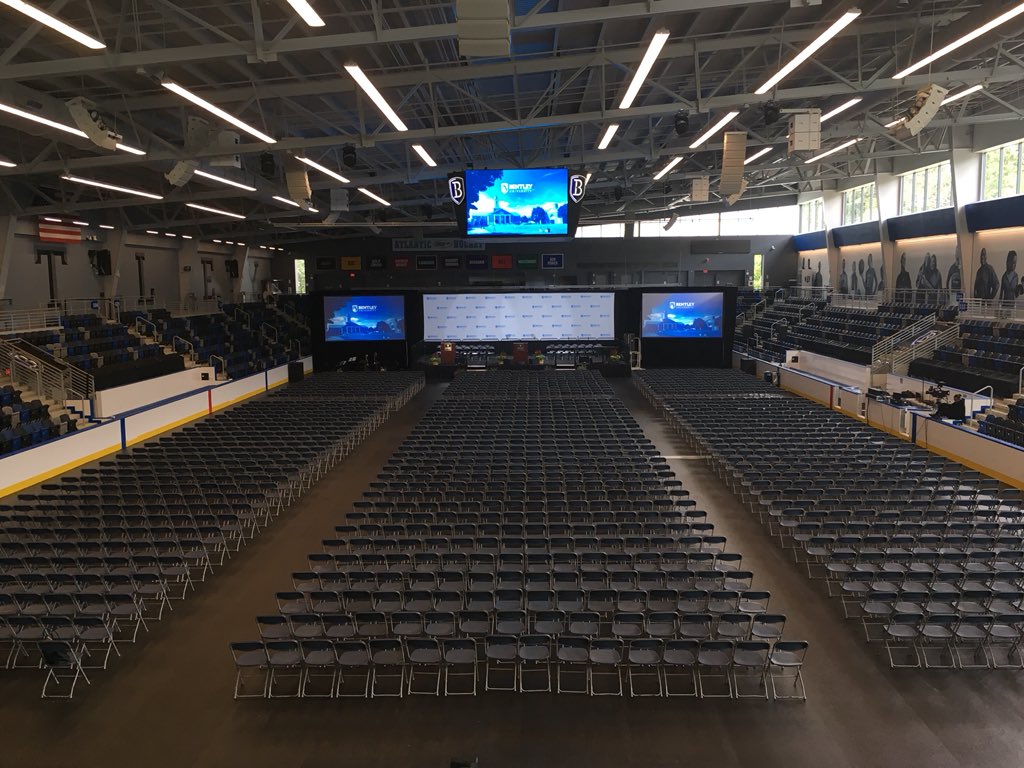Ready to welcome 1,200 new students to the <a href="/bentleyu/">Bentley University</a> family w/ Convocation at 3 pm in The Bentley Arena!!