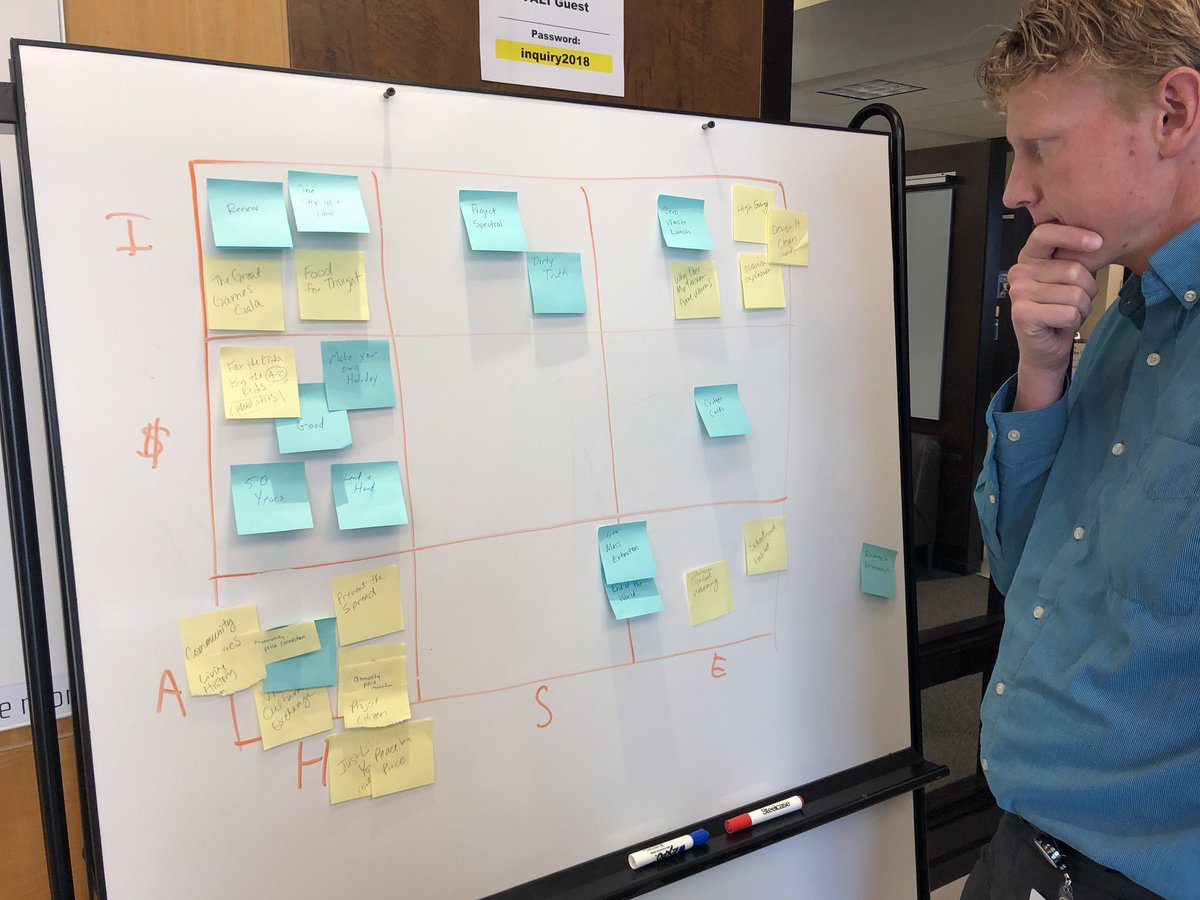 jmacpherson4's tweet photo. Pondering project ideas as we delve into the work of some great teachers #VAEI #pbl #inquiryed https://t.co/ai090NcSf4