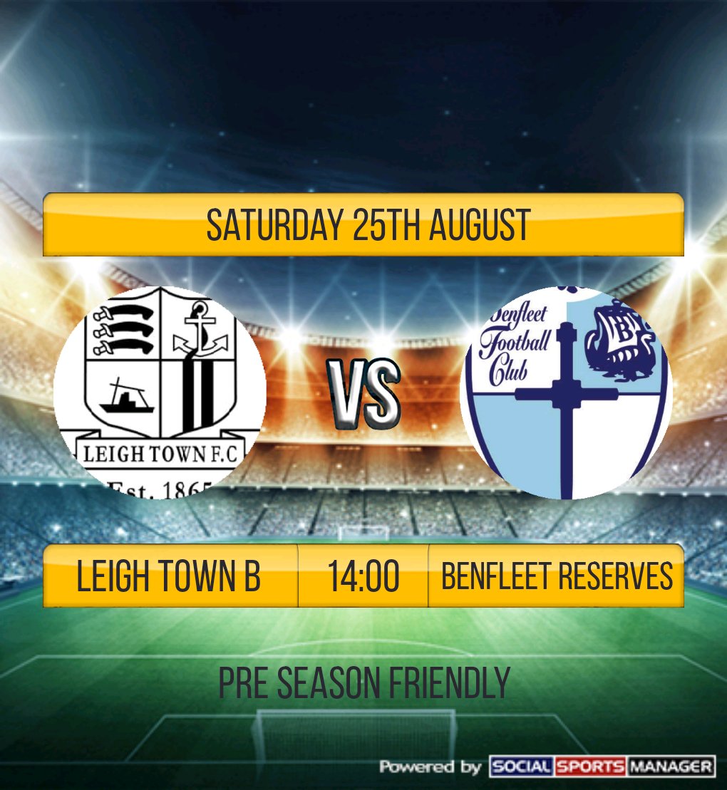 leigh_townfc's tweet photo. B team now have a game vs @FcBenfleet Reserves #upthetown https://t.co/tZq3GpFhfv
