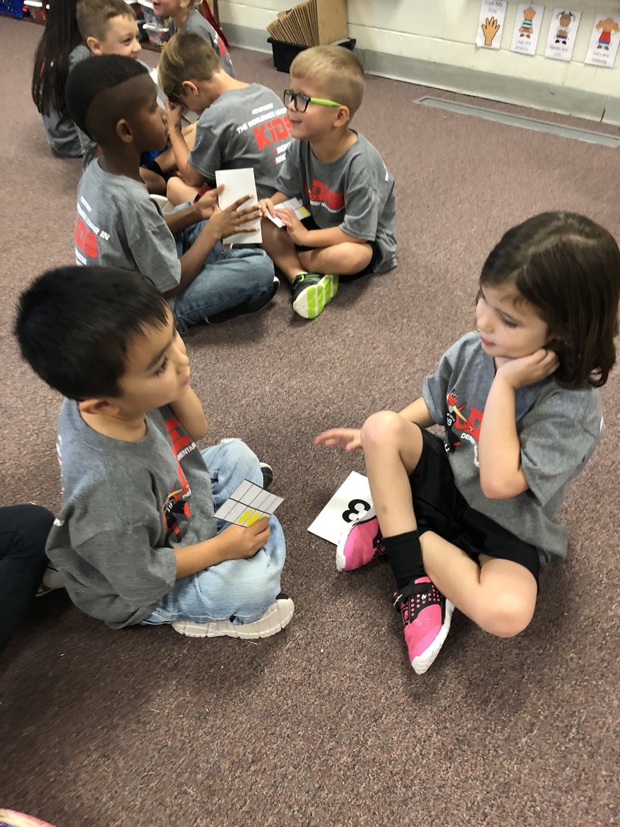 EricaNunemaker1's tweet photo. We did a get to know activity while matching ten frames with their numbers! #ITeachK #dhefamily https://t.co/SduVD7H1p3