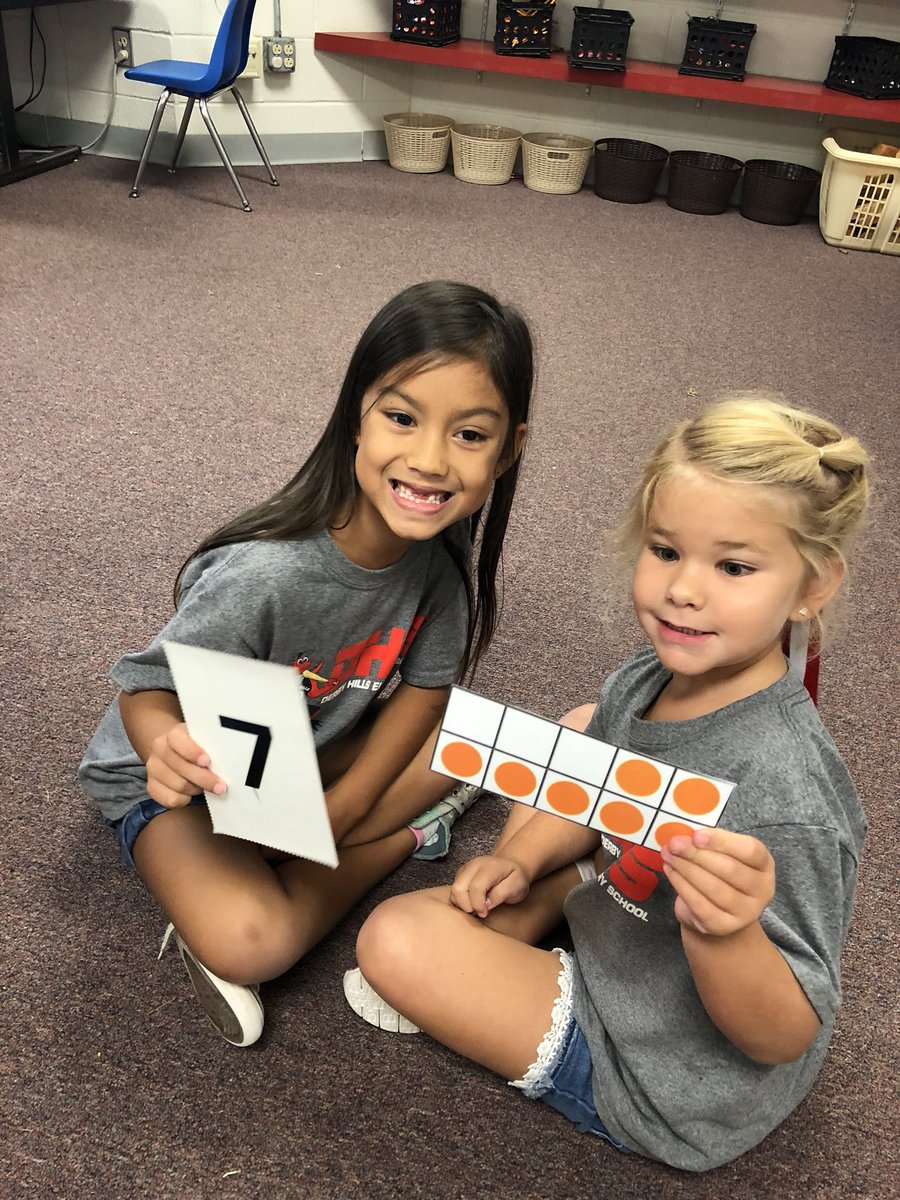 EricaNunemaker1's tweet photo. We did a get to know activity while matching ten frames with their numbers! #ITeachK #dhefamily https://t.co/SduVD7H1p3