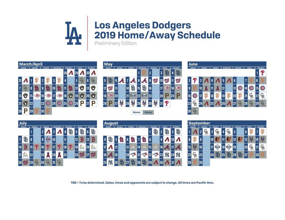 Dodgers Printable Schedule Customize and Print