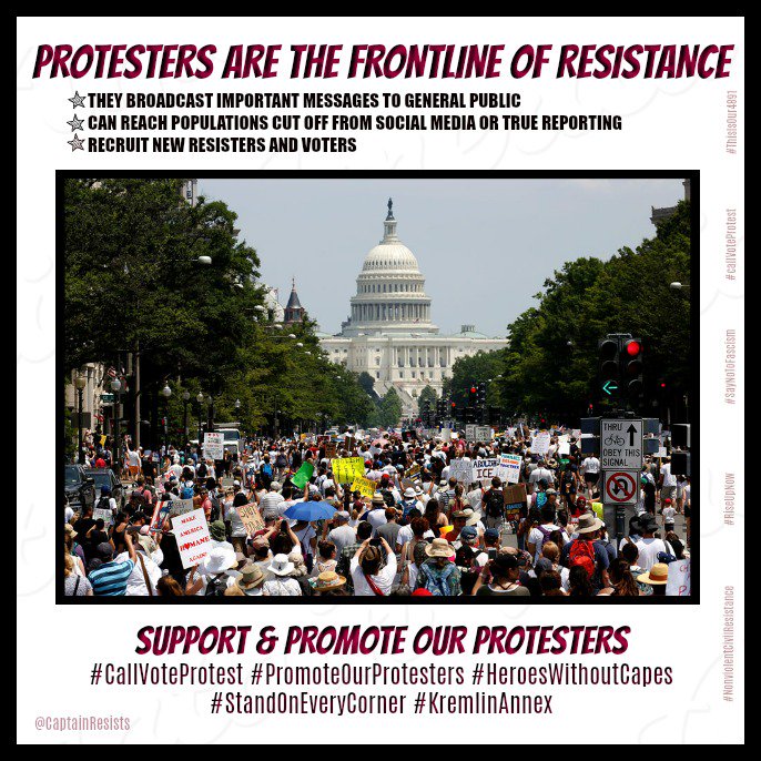CaptainResists's tweet photo. @americanmclass @AryaResists @washingtonpost @nytimes @NBCNews @abcnews @CBSNews @CNNPolitics @MSNBC @maddow @IndivisibleTeam Here's one way MSM cannot continue to ignore #TheResistance...

#FillTheStreets #GetLoud 📢✊✊✊✊

Because...

#ProtestersDrawMediaAttention

#ProtestersAreFrontline 

#ProtestersRecruitVoters 

#CallVoteProtest #PromoteOurProtesters #WeWillPrevail

https://t.co/Zin5mc76co https://t.co/KrzZs3S1h7