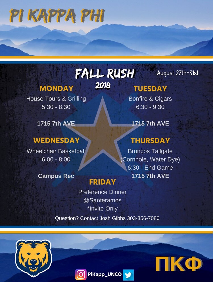 Here is our rush schedule! Can’t wait to see you tonight at the Greek BBQ