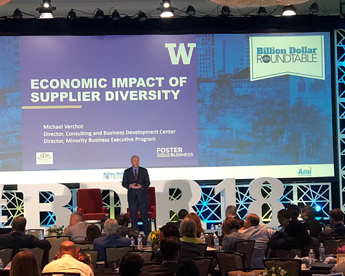 “Economic impact of #supplierdiversity matters to corporations because it generates economic well-being across the country.” - Michael Verchot, UW Foster School of Business <a href="/mverchot/">Michael Verchot</a> <a href="/uwfosterschool/">UW Foster School of Business</a> #BDRSummit18 #SupplierDiversityRocks