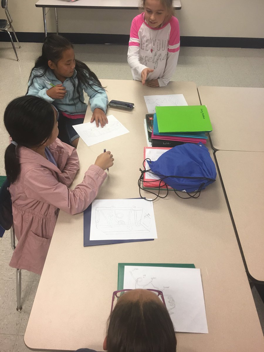 NicoleStirbens's tweet photo. STEM students in deep discussion sharing brainstorm ideas before designing their final plan. #engineeringanddesignprocess #rollercoasterengineers https://t.co/x0tuZhijMZ