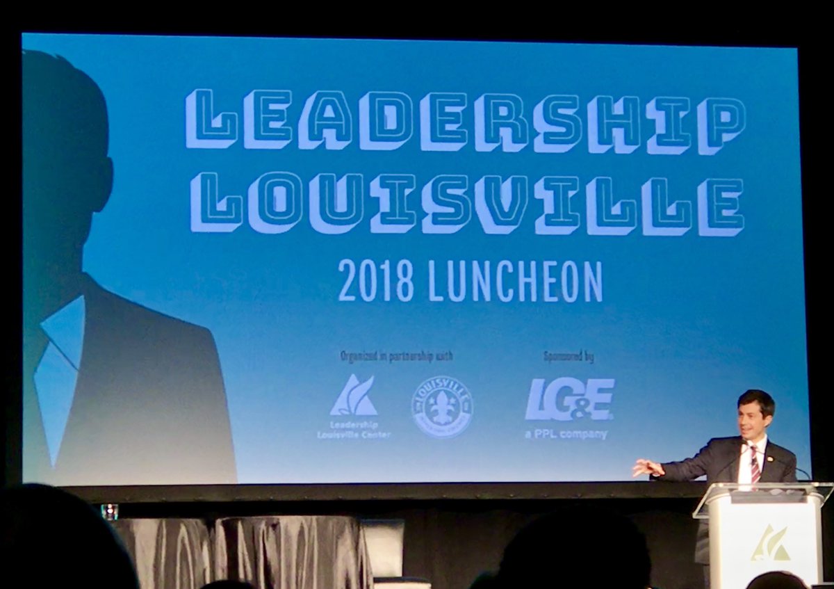 ChrisBradyKY's tweet photo. Thanks @leadlouisville for bringing @PeteButtigieg to speak at this year’s #LLL2018!  Great speaker and mayor! https://t.co/qGX4zX9rEZ