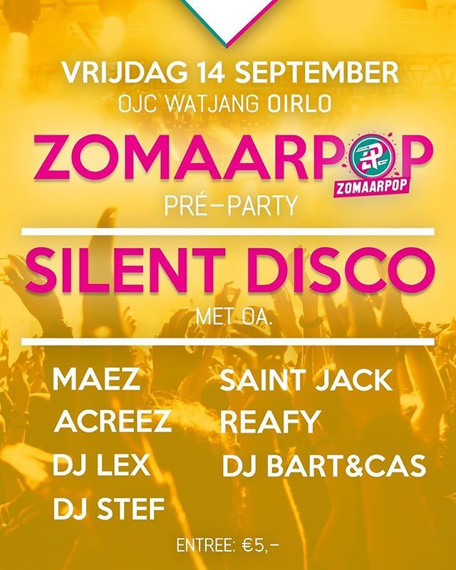 HATSEFLATS! 🔥 Zijn jullie klaar voor de enige echte Pré-Party van Zomaarpop festival 2018?! O.a. MEAZ, SAINT JACK en ACREEZ zullen voor de lekkerste plaatjes zorgen! 🎉 Als dat geen feestje wordt weten wij het ook niet meer! 14 september! Tot dan! 😎🎉 ift.tt/2N9qNat