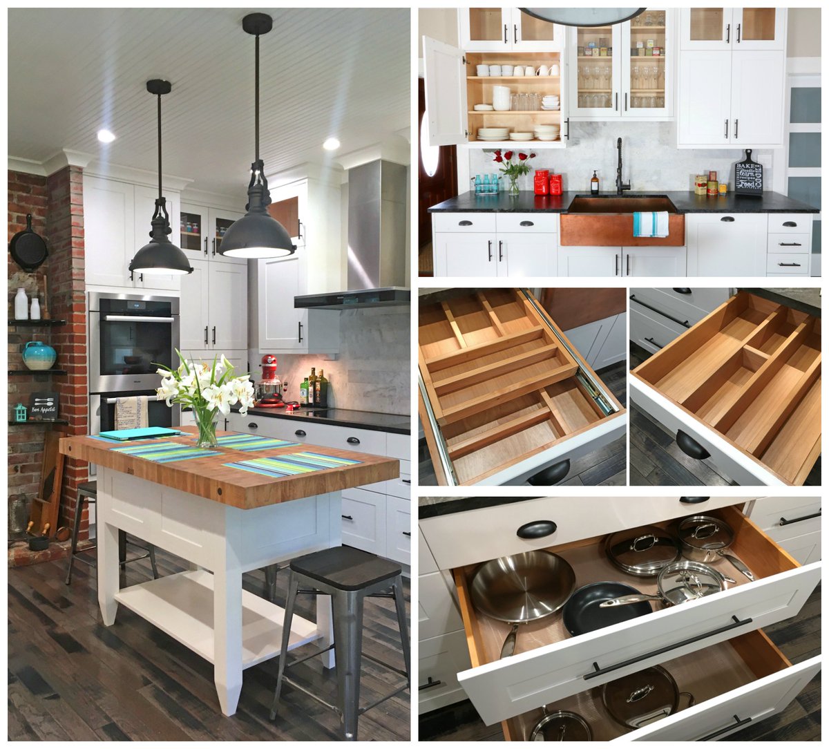 We remodeled our 106-year-old #farmhouse #kitchen and are absolutely in love with our 1900 series #frameless #cabinets from <a href="/BellmontCabinet/">Bellmont Cabinet Co.</a>!  Check out the features &amp; #remodel process: goo.gl/g3PvkW #ad #DIY