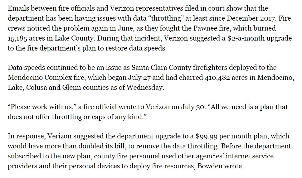 mattdpearce's tweet photo. These emails of Verizon customer service reps thwarting firefighters who are trying to get their data working again is, like, the bleakest form of dystopian comedy. https://t.co/k8ghxHkNq7 https://t.co/7sUzTKXJcO