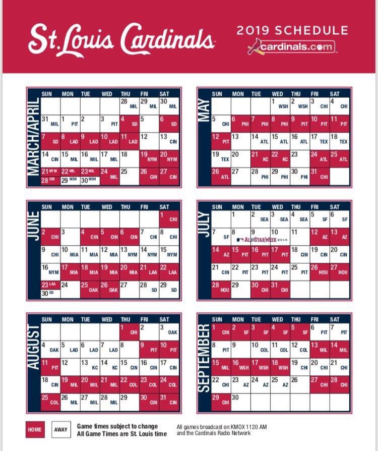 Cardinals Downloadable Schedule