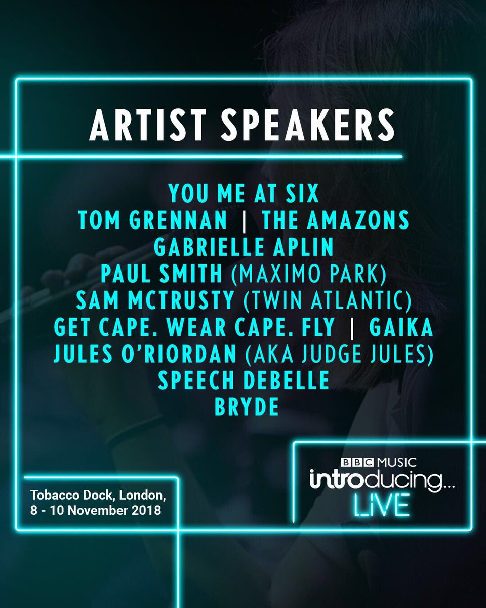 Excited to be speaking at BBC Introducing Live this November.
@Introducing18
Details here:
introducinglive.co.uk/whats-on/artis…