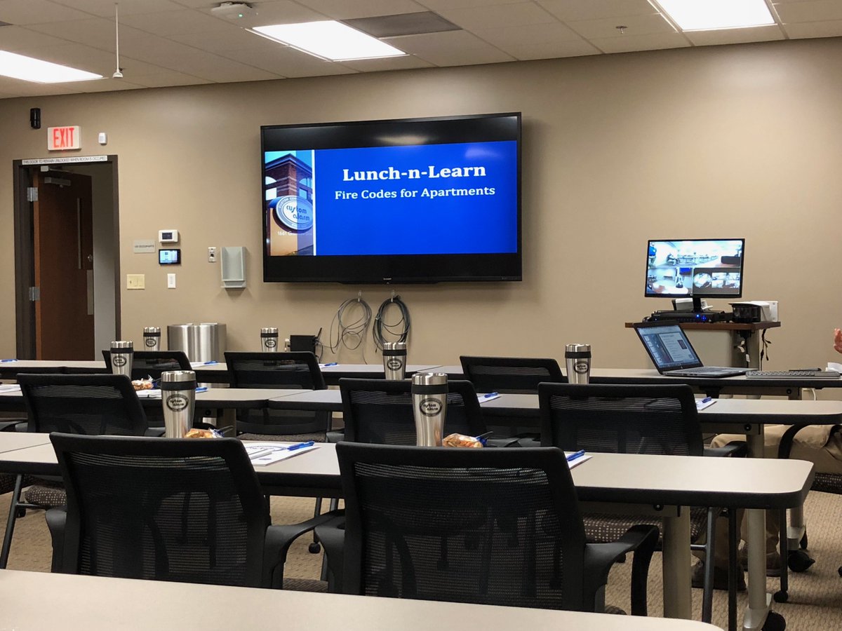 customalarm's tweet image. We hosted a great educational Lunch-n-Learn today on Fire Codes for Apartments. Thank you to all that attended and participated. #FireCodes #Apartments #Education #ProtectingWhatMattersMost #LocalMatters