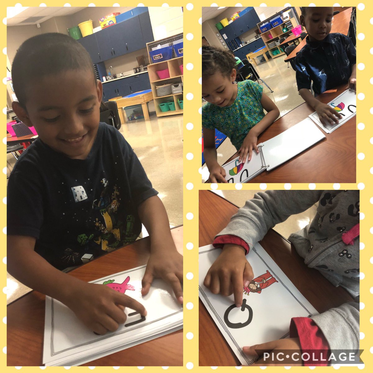 karaj215's tweet photo. These sweet kinders loved the Jan Richardson Next Steps Forward in Guided Reading inspired alphabet tracing books! 📚😍 #NothingButSmiles #PhonicsIsTheFoundation #UlimateLearningExperience @MabletonES @COBB_ELA https://t.co/0vSDw18d9J