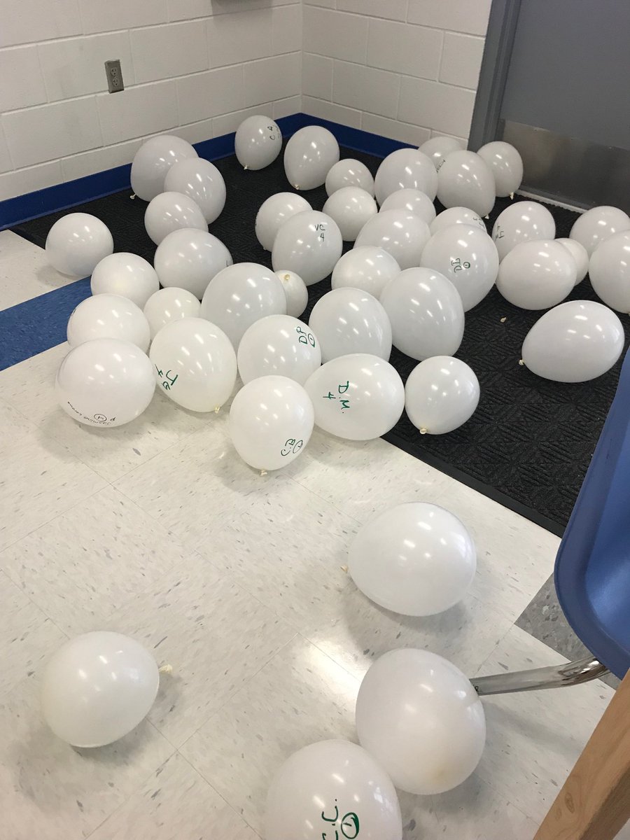 skybabe805's tweet photo. Remnants of a great lab day - 100 balloons!  #PRSMS #sciencerocks #awesome 6thgraders https://t.co/joYKHCUO4g