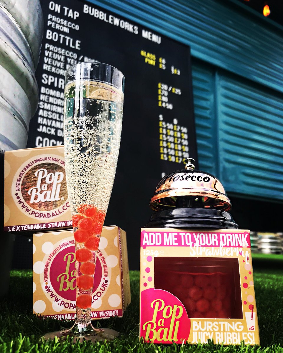 BubbleWorksUK's tweet photo. Why not pimp your prosecco & add some deliciously, fruity & juicy @Popaball to your fizz for that extra bit of bubble magic.
They come in lots of different flavours for you to enjoy this summer.
Try now at #BubbleWorksUK
#essex #chamapgnebar #prosecco #popaball #proseccovan https://t.co/TvvGQFWSsY