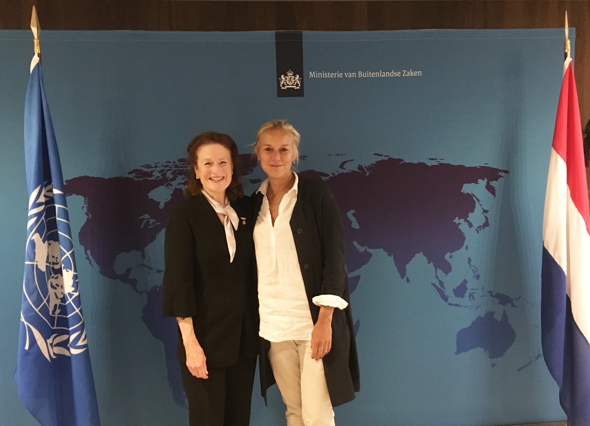 Such a pleasure meeting with Dutch Minister and former UNICEF colleague <a href="/SigridKaag/">Sigrid Kaag</a> to discuss ways of improving the lives of young people through education and employment. Together, we can make a difference.