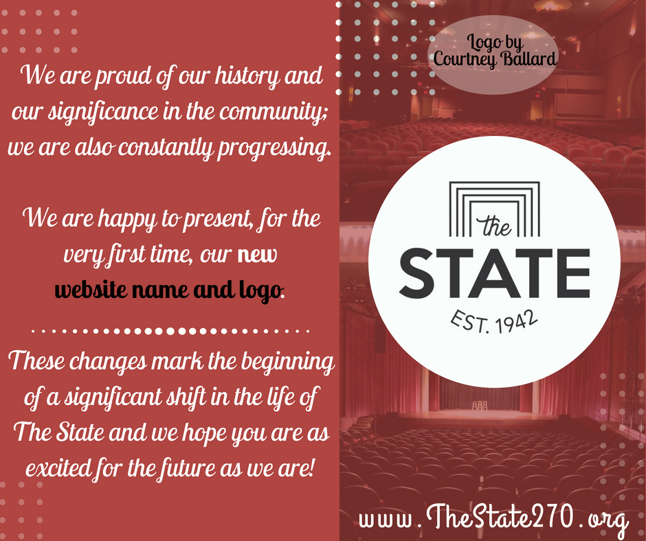 We are happy to announce that we have a new web address and, soon, we will have a brand new website too! 
TheState270.org
We also have a new logo created by Courtney Ballard! Stay tuned because these are the first of many announcements regarding what's in store. #TheState