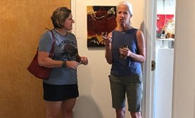 SCBOS's tweet photo. Great field trip this morning for @1MillionCupsCOL visiting #StormWaterStudios! We met some fantastic artists, including #SharonLicata and #EileenBlyth (pictured)-go check them out sometime! #1MCCola #AskSCBOS https://t.co/fIQ2TKfSxP