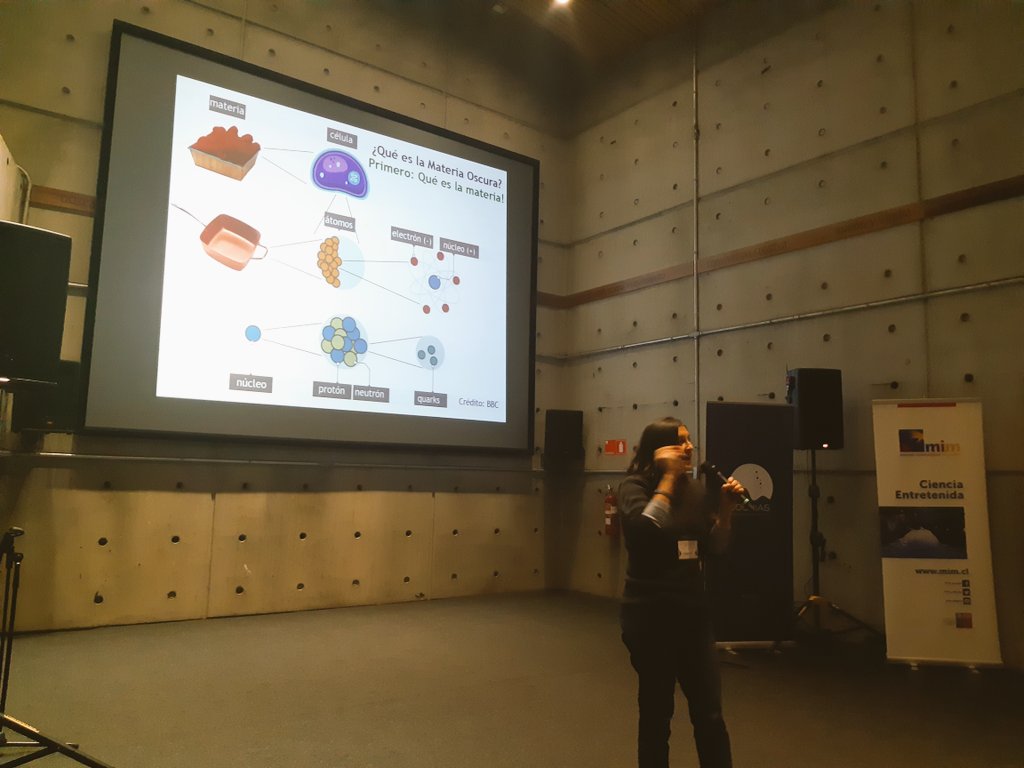 cosmicbabs's tweet photo. #PaulinaLira nos cuenta sobre el #ladooscuro del #universo durante el día inaugural de la #ONAA @sochias_cl @MIM_museo #L1JavieraCarrera @Chilecientifico @InspiringG_cl @Hay_Mujeres secas en #Astrofísica https://t.co/A4Pt3NADGw