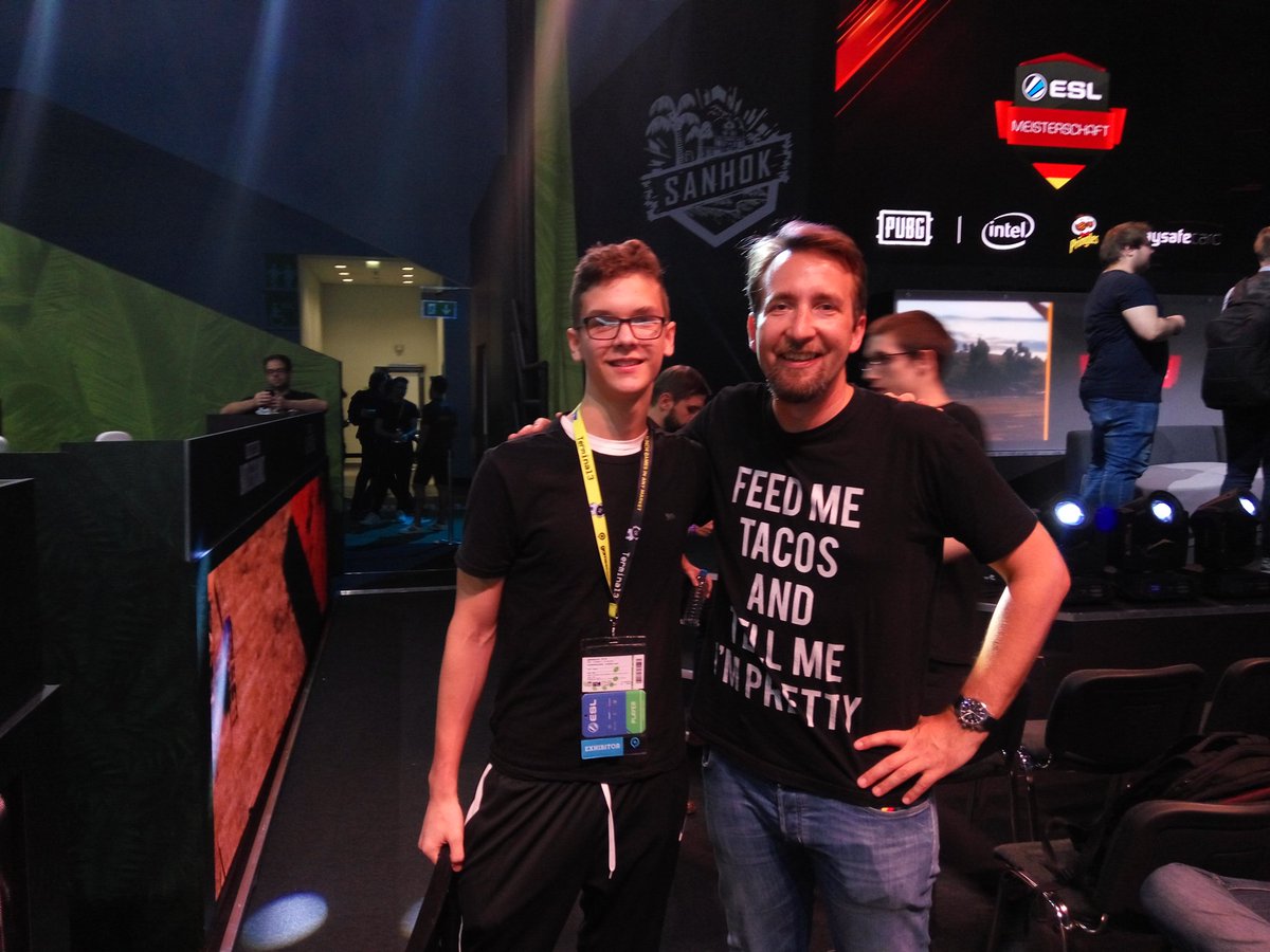 Enjoyed the ESL Meisterschaft today and met <a href="/PLAYERUNKNOWN/">PLAYERUNKNOWN</a> ! Excited for tomorrows event.