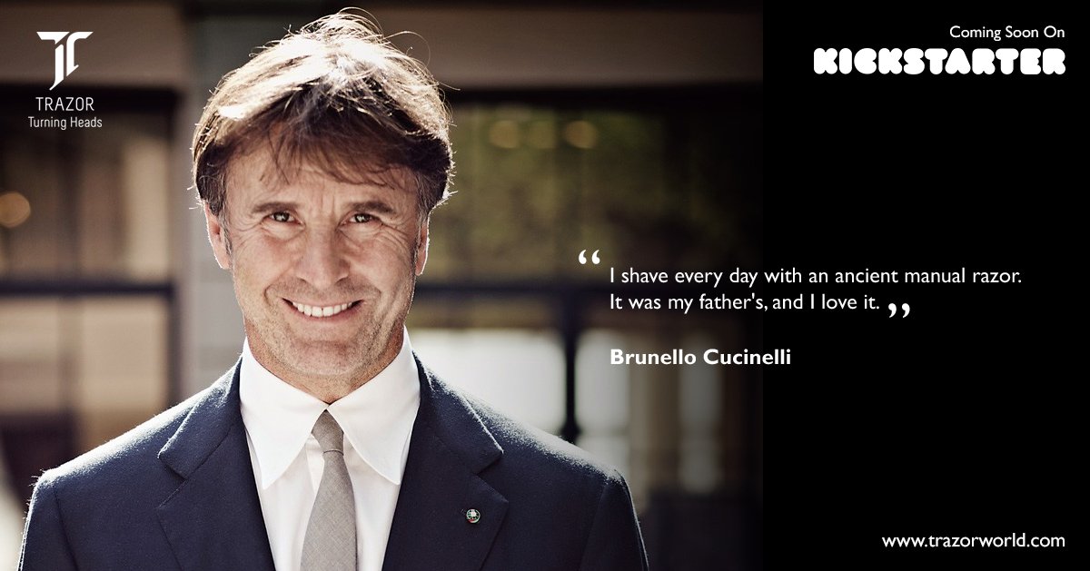 TrazorWorld's tweet photo. #WednesdayWisdom - Brunello Cucinelli 
To know more about Trazor visit, https://t.co/kX9C74LSHw

#Trazor #TrazorWorld #UnisexRazor #Grooming #Shaving #Razor #Manscaping #BestShave #ShaveSmart #MultifunctionalRazor #AnywhereShaving #TravelRazor #OnTheGoRazor #Innovation https://t.co/WR8rZQuNeJ