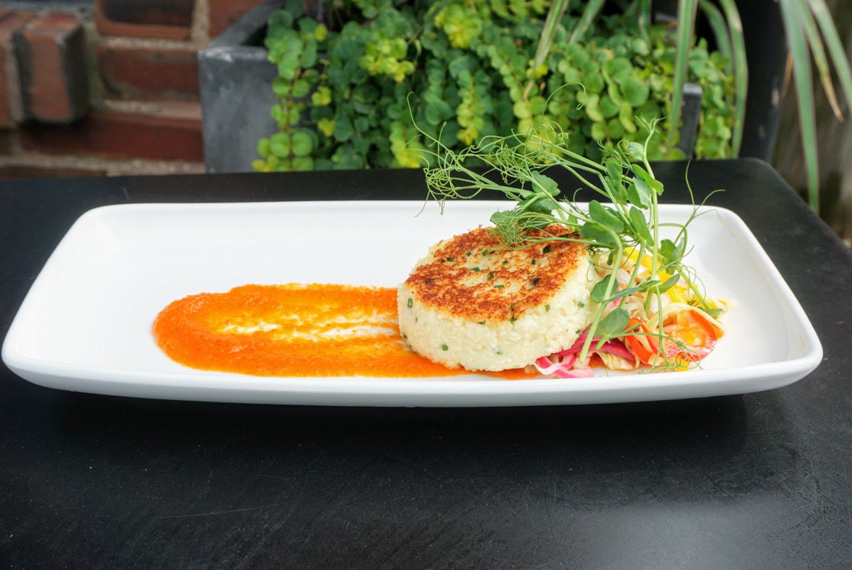 Our new Crab Cakes are part of our three course Devour Indy menu! Plated with Cole Slaw and Sun Dried Tomato Aioli. Pairs great with our 2015 Domain Thibert Chardonnay Pouilly-Fuisse, France. Join us!