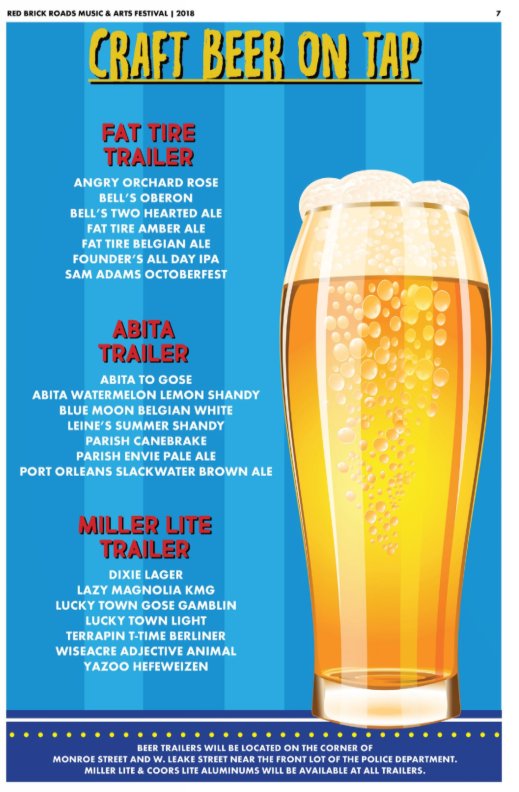 JxnMSCraftBeer's tweet photo. This Saturday at the Red Brick Roads Music &amp; Arts Fest! https://t.co/DRyZajabXn