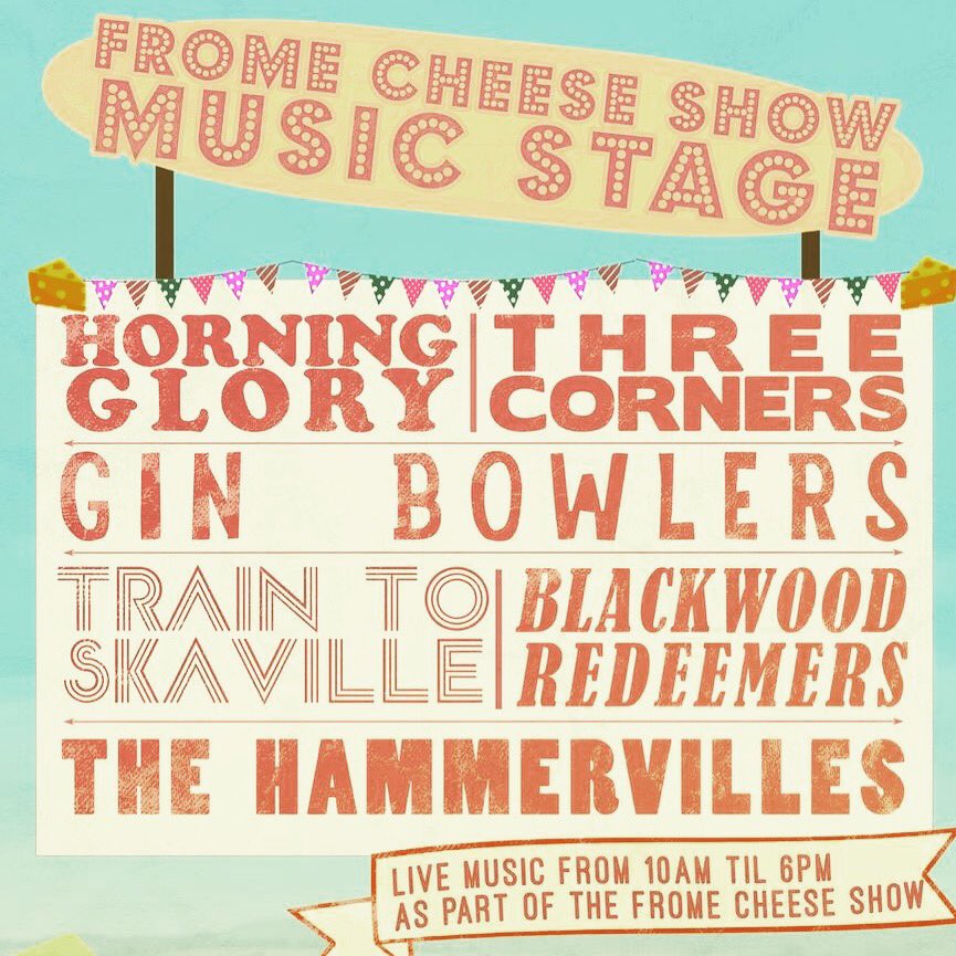 Super excited to reveal this year's Music Stage lineup for Set 8th. Fab music &amp; amazing food plus plenty of cider, beer &amp; CHEESE! Get your tickets now #livemusic #westcountry #daysoutsouthwest fromecheeseshow.ticketsrv.co.uk
