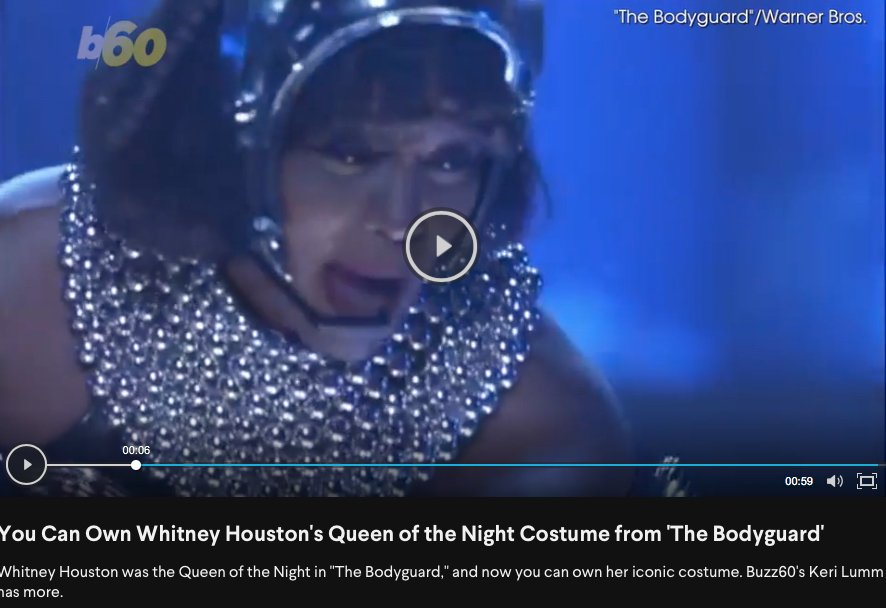 screenused's tweet image. The Bodyguard - Rachel Marron's "Queen of the Night" Costume (Whitney Houston) - aol.com/video/partner/…