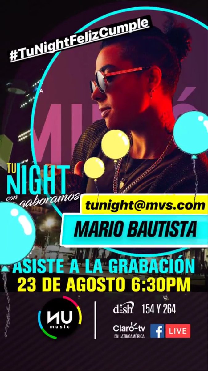 GaboRamos's tweet photo. Quien quiere venir al festejo??? CUMPLIMOS 1 AÑO Y MEDIO AL AIRE!! #TuNightFelizCumple 👏🏻👏🏻👏🏻👏🏻👏🏻 @mariobautista_ NUESTRO PADRINO PRESENTE!! 👊🏻 MANDA MAIL A terevibe@yahoo.com.mx https://t.co/O6GwiakMgj