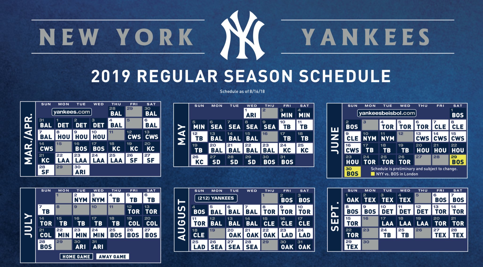 Yankees Printable Schedule Espn