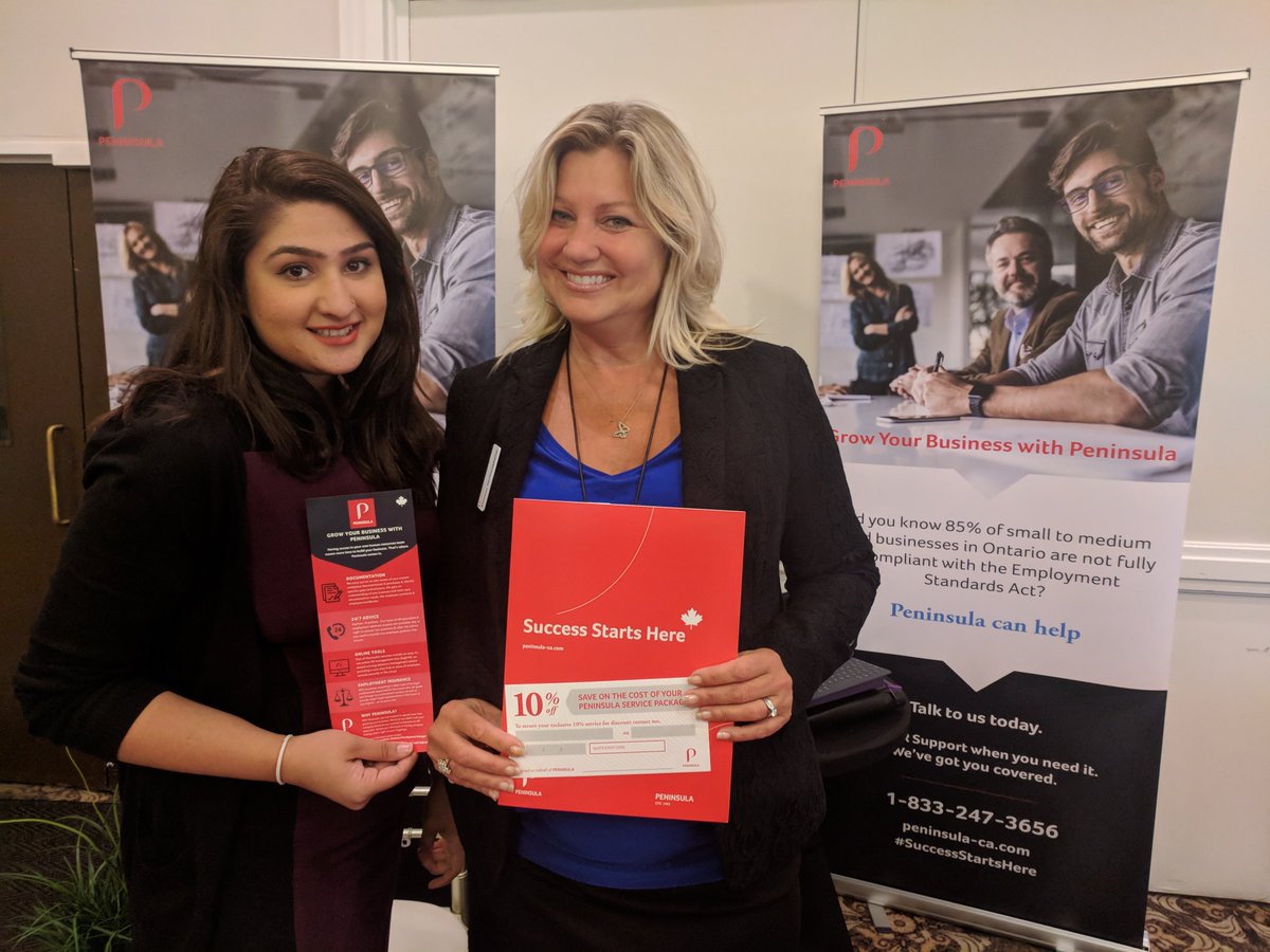 peninsula_ca's tweet photo. It was a great turnout at the Canadian Small Business Women Conference today in Mississauga. Thanks to Madiha and Connie for being our Peninsula representatives @CdnSmallBizWmn #csbwbiz #SuccessStartsHere https://t.co/cp3TMdP5Ki