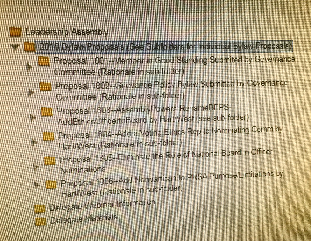 marybethwest's tweet photo. Major #TakeBackPRSA Milestone today ... Our ethics-reform and nonpartisanship @PRSA bylaw proposals are now officially registered in the Assembly delegate online community. Thanks to so many colleagues for supporting PRSA’s #PRethics core! See you in Austin. #PRSAicon https://t.co/lKQgGpReaj