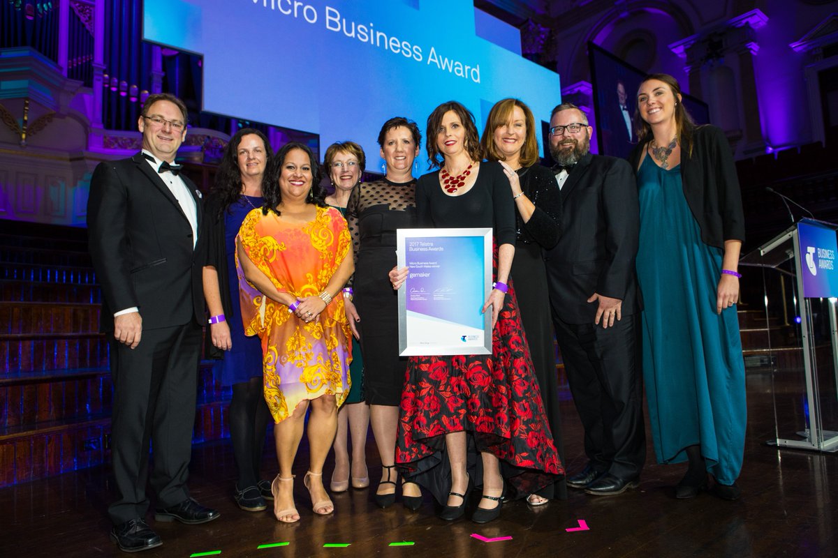 Telstra_news's tweet photo. In 2017 @MSResearchAust, @gemaker, @LoveToDreamAus, @HowToProspa and Over the Moo were crowned #TelstraBizAwards winners in New South Wales. Who will have 'that' moment tonight? https://t.co/S8Qq3e3KBT