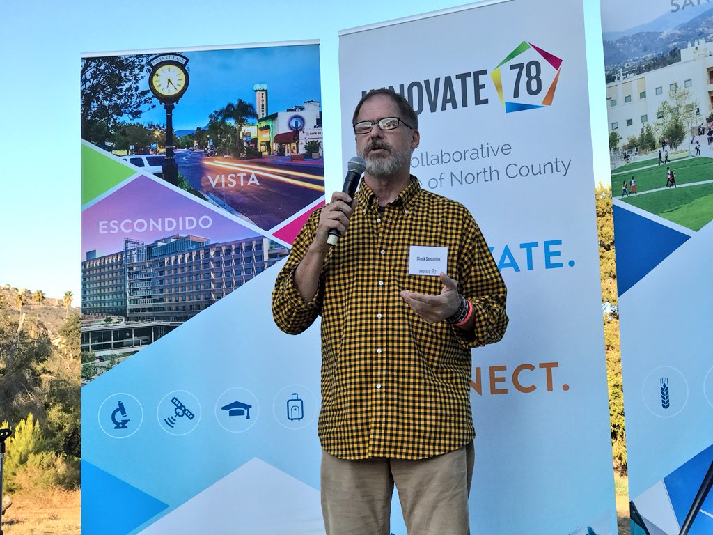 Innovate_78's tweet photo. Chuck Samuelson, founder of #KitchensforGood, talking about how much food waste currently happens at every stage of the food production through consumption, while some go without. #socialinnovation #socent #innovate78 #Startup78 https://t.co/VfuYLi4ZOq