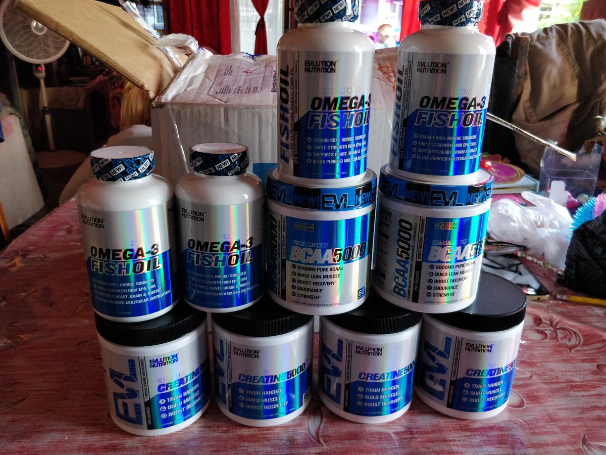 naresh_john's tweet photo. When your @EVLsports  products arrive from @Bodybuildingcom  #fishoil #Creatine5000 #BCAA5000 all the way to Trinidad and Tobago https://t.co/7IrEDvIfpc