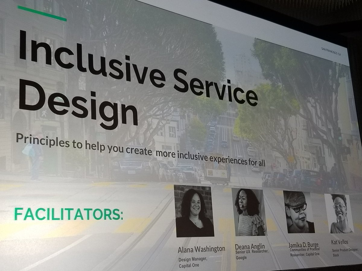 JDBurge's tweet photo. Starting our #InclusiveServiceDesign workshop at #UXWeek2018.  A full house!  #powerful https://t.co/3wO6mFmPt4
