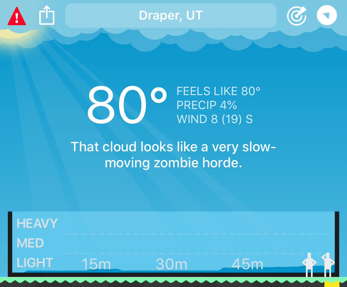LivePhotography's tweet photo. CARROT Weather's forecast for Draper, UT 🙃 #carrotweather https://t.co/0vRDJFD3Ab https://t.co/FFqxxxq3E7