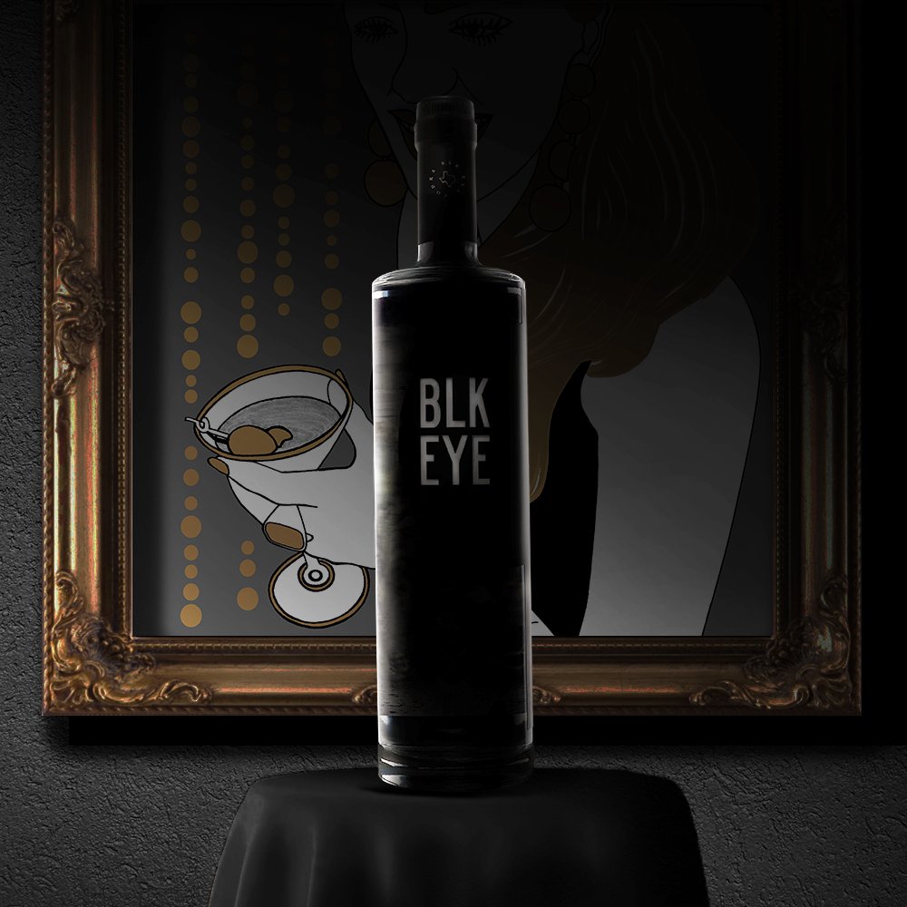 blackeyedco's tweet photo. A locally inspired original always deserves a bottle to match. Here’s a sneak peek at our next limited-edition label art — a sophisticated take on an ultra premium vodka by Fort Worth artist Nancy Lamb. #BLKEYE #vodka #distillery #nearsouthside #fortworth #ComingSoon https://t.co/F5zTSK9L7J