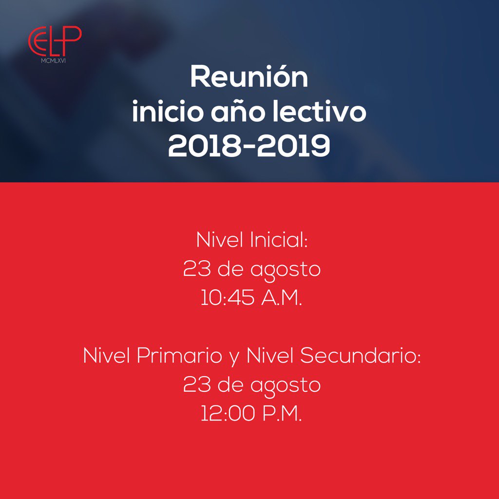 CELPrd's tweet photo. RECORDATORIO: Reunión de padres y tutores para dar inicio a nuestro año lectivo 2018-2019 mañana. ¡Los esperamos! https://t.co/bZEd1VsCuc