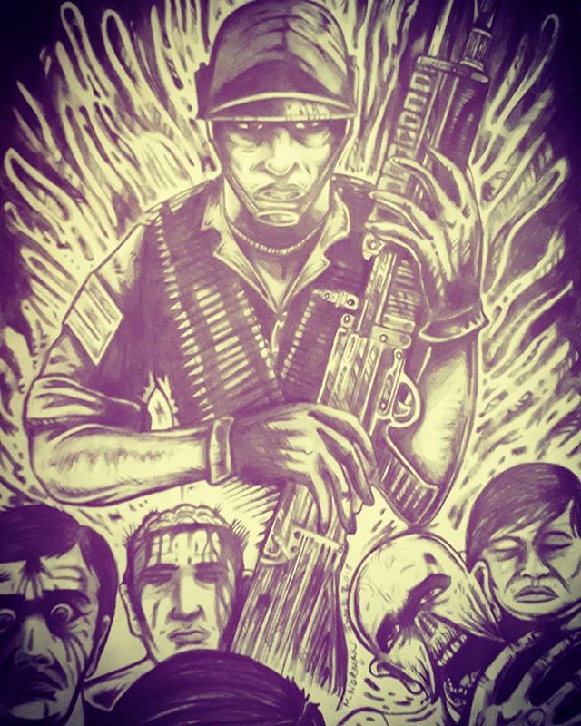 mattonorman's tweet photo. Rise of The Saigon Dead: Part 2. #illustration #art #vietnamwarart #pencilart #pencildrawing #pencilsketch #horrorart #warart #undeadart #zombieart #zombie #undead #horror #vietnamwar #artistsoninstagram #artwork #artsanity #graphicnovel https://t.co/atQmOnxG1Q https://t.co/Tf6TQLTmfq