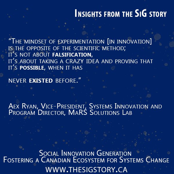 Take a crazy idea, and prove that it's possible, when it's never been done before. #humpday #socialinnovation #YouCanDoIt thesigstory.ca