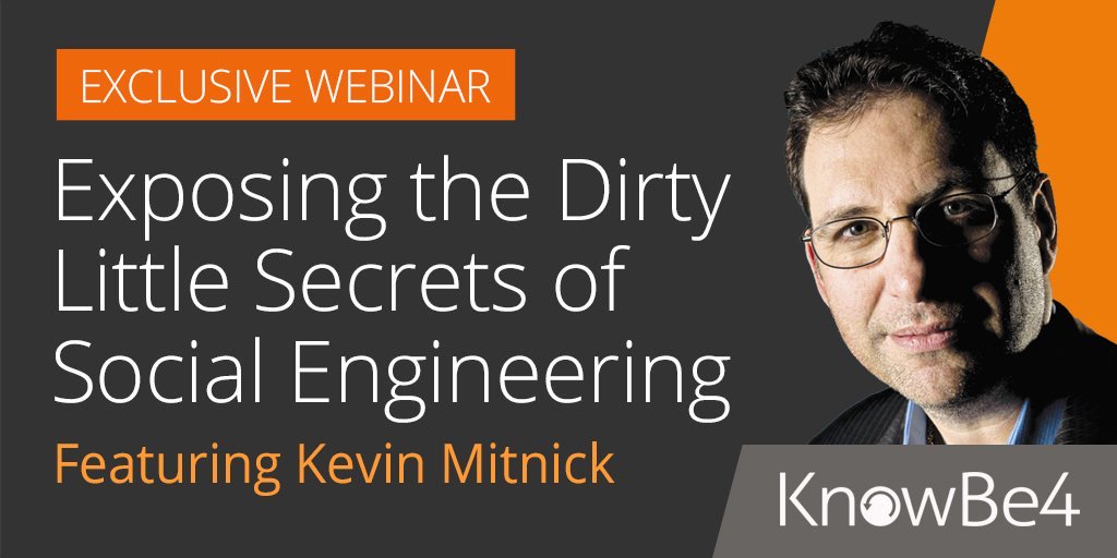 Kevin Mitnick on Twitter "Get ready for an exclusive @KnowBe4 webinar