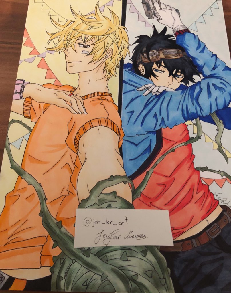 Jen Kr Art On Twitter Karneval Fanart Finally Done I Failed Coloring The Jacket Of Gareki But After 7 Hours I Don T Care A Lot I Hope You Like It Anyway