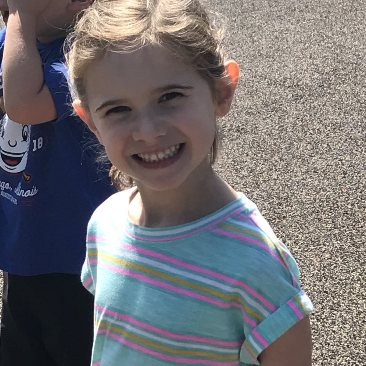 crawfordkinder's tweet photo. Kindergarten smiles at recess! Love those faces! #NB28firstday https://t.co/l0BWQcnLyk