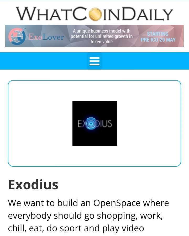 EXODIUS9's tweet photo. @EXODIUS9 ICO is now listed on @WhatCoinDaily ! 🔥
Take a look here: https://t.co/HaJG1QOj3p
#crypto #cryptocurrency #Blockchain #ico #token #tokensale #exodius #EXOT #investors #trading https://t.co/TNcmUtHUQ7