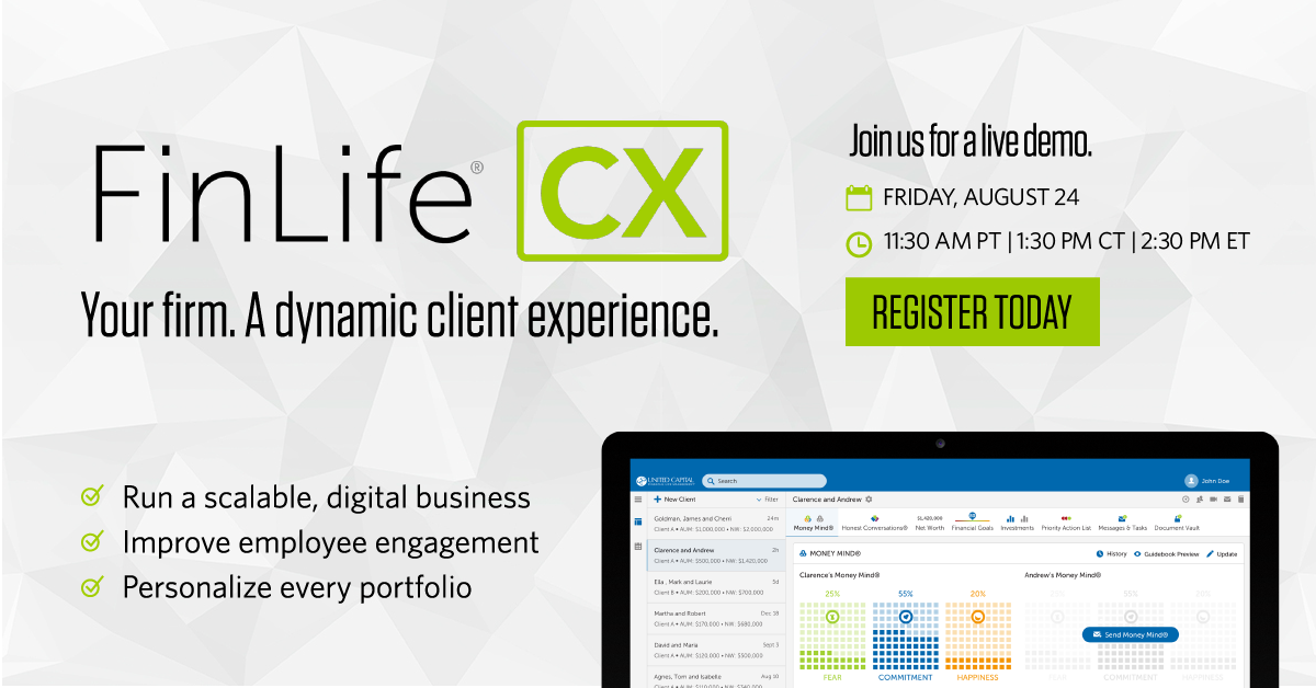 Jason_Gordo's tweet photo. Demonstrate value by providing clients more of what really matters to them. Join us on 8/24 to experience how FinLife CX can reinvent the way you deliver advice. https://t.co/JPpHGLY47J https://t.co/rlgWBdGeDV