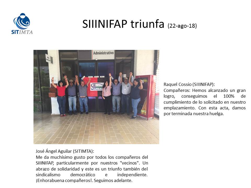 heunland's tweet photo. #SITIMTA felicita a nuestros amigos del #SIIINIFAP en su logro de conseguir cumplimiento con lo solicitado a 100% en consecuencia de su estallamiento de huelga el día de hoy. En hora buena, adelante compañero de lucha sindical! 💪💪💪 #LograndoObjetivos ✊✊✊ @Castorcito2010 https://t.co/IUXiJM2QCh